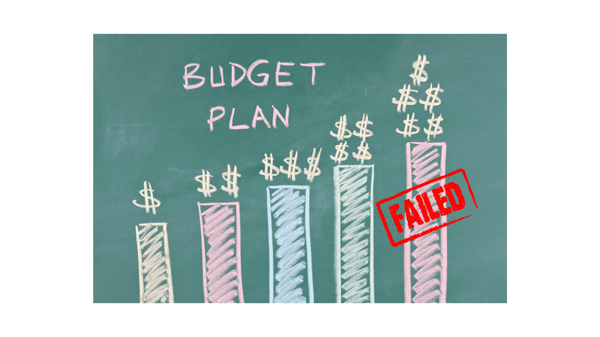 Person overwhelmed by budget spreadsheets and apps